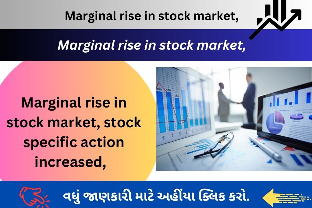 Marginal rise in stock market,   