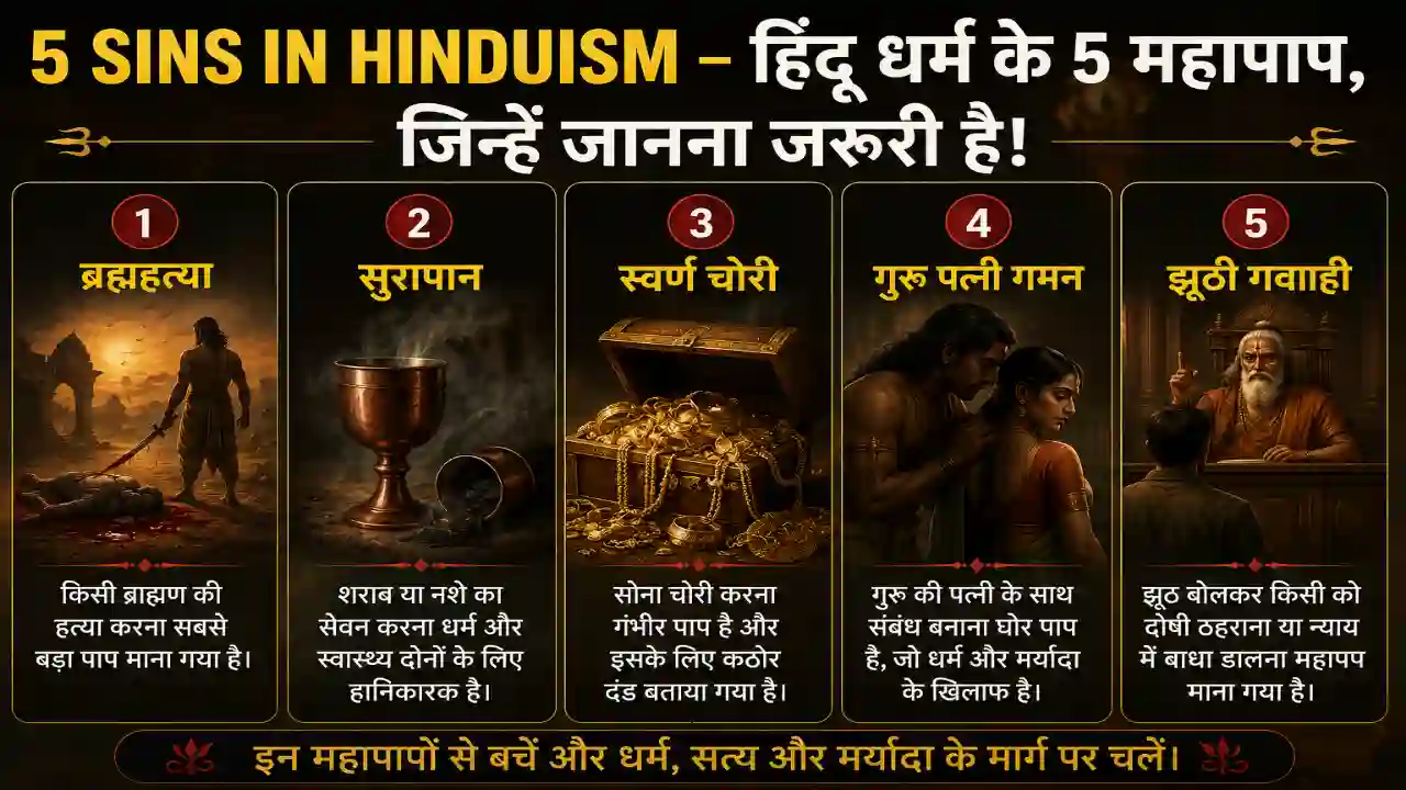 5 Sins In Hinduism – हिंदू धर्म के 5 महापाप, जिन्हें जानना जरूरी है!