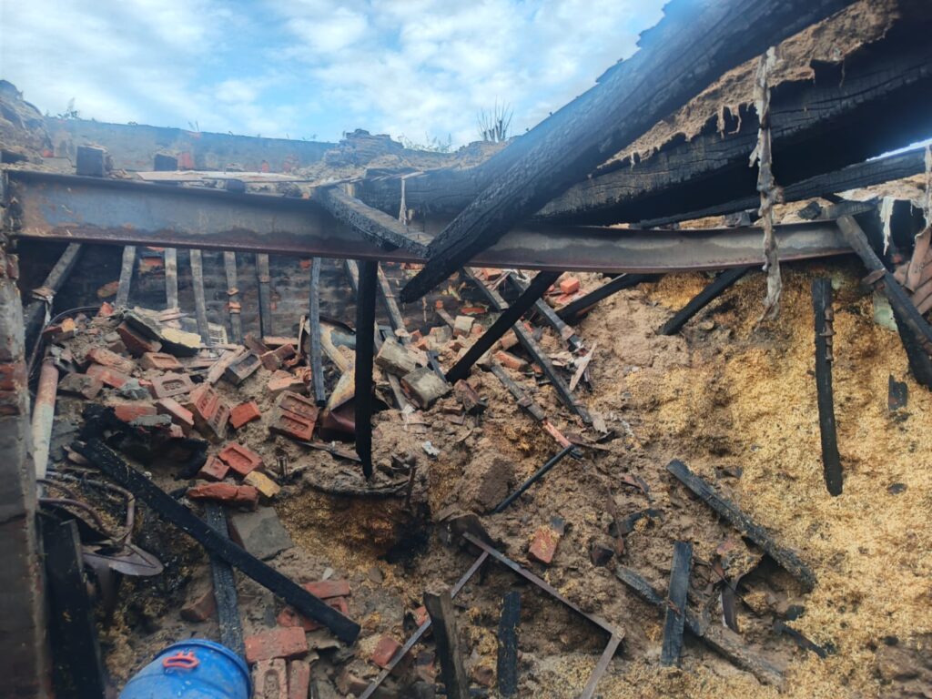 Jind Julana house fire: Young man burnt alive, died, buffalo also burnt and buried under rubble