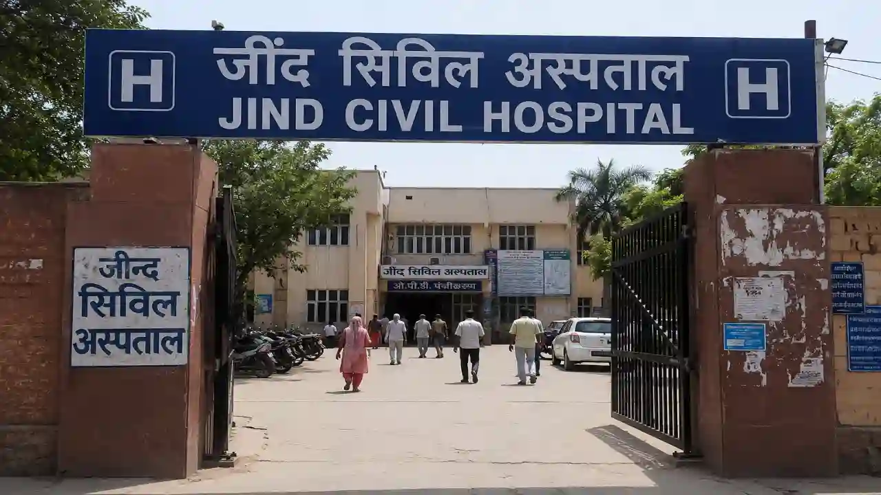 Jind Civil Hospital : जींद सिविल अस्पताल की लैब में अचानक चटकने लगी फर्श की टायल, मचा हड़कंप