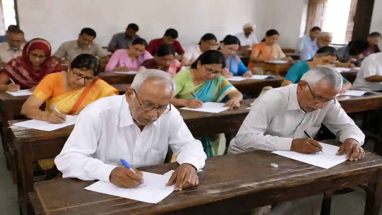 Ullaas exam : 70 साल के बुजुर्गों ने भी दी परीक्षा, 6 हजार से ज्यादा शिक्षार्थी हुए शामिल