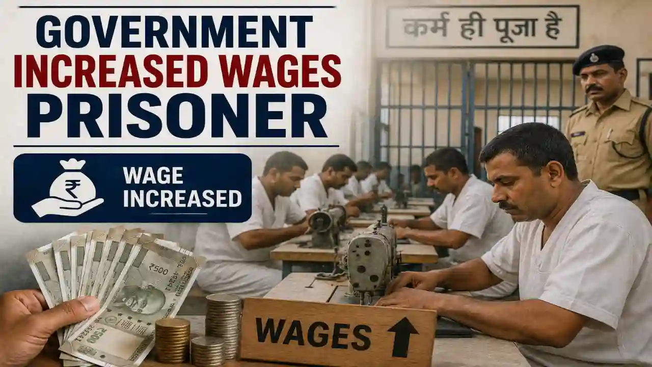 Government Increased Wages Prisoner : हरियाणा सरकार ने बढ़ाई जेलों के अंदर कैदियों की मजदूरी, पहले मिलते थे केवल 60 रुपए, अब मिलेंगे इतने, देखें पूरी खबर