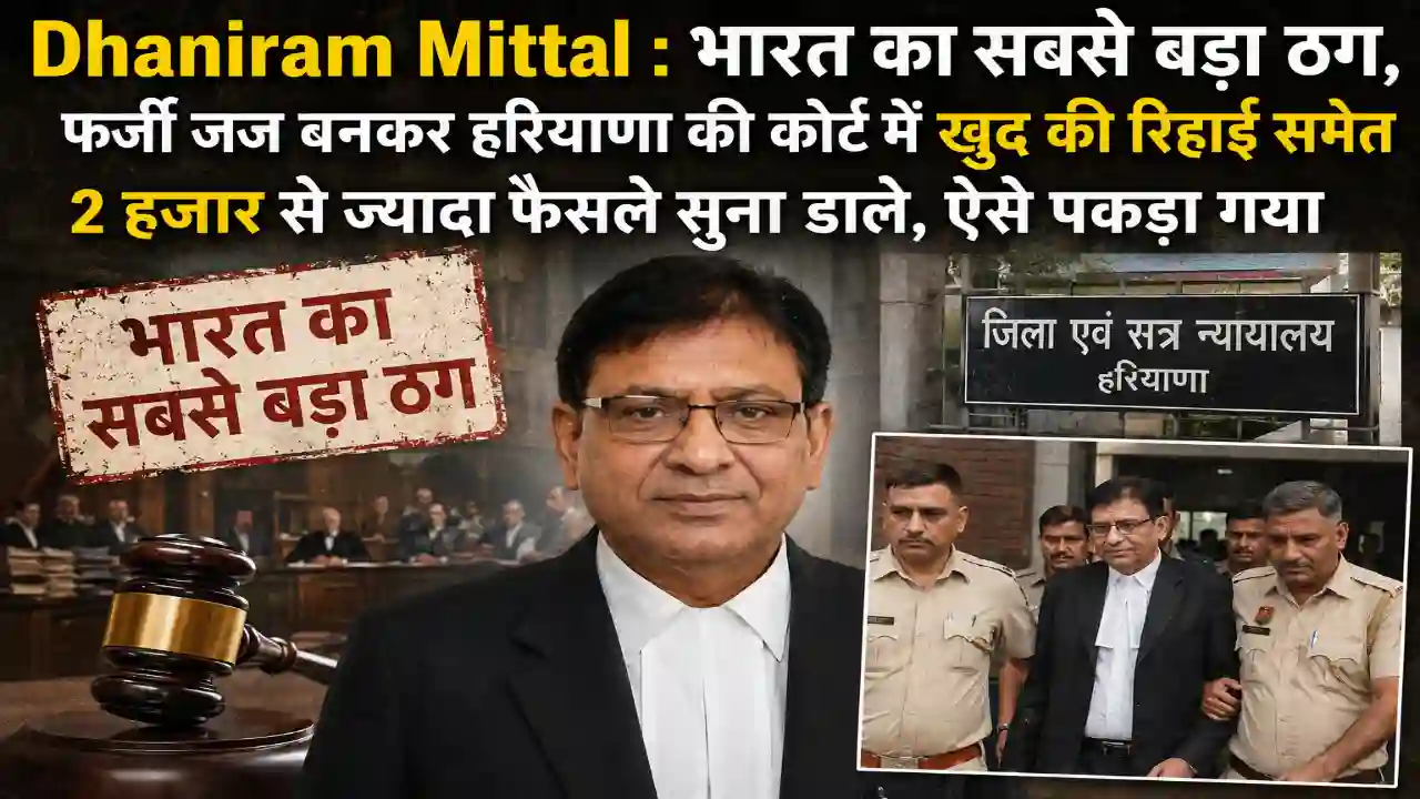 Dhaniram Mittal : भारत का सबसे बड़ा ठग, फर्जी जज बनकर हरियाणा की कोर्ट में खुद की रिहाई समेत 2 हजार से ज्यादा फैसले सुना डाले, ऐसे पकड़ा गया