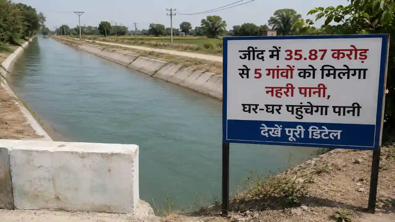 Jind Canal Water : जींद में 35.87 करोड़ से 5 गांवों को मिलेगा नहरी पानी, घर-घर पहुंचेगा पानी, देखें पूरी डिटेल