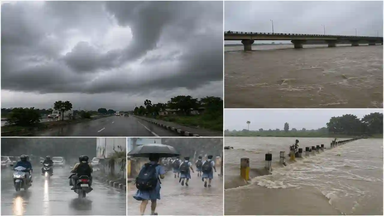Haryana Weather Update : हरियाणा में आज 6 जिलों में बारिश का यलो अलर्ट, घग्गर-मारकंडा उफान पर, 6 जिलों के स्कूल बंद, देखें मौसम पूर्वानुमान