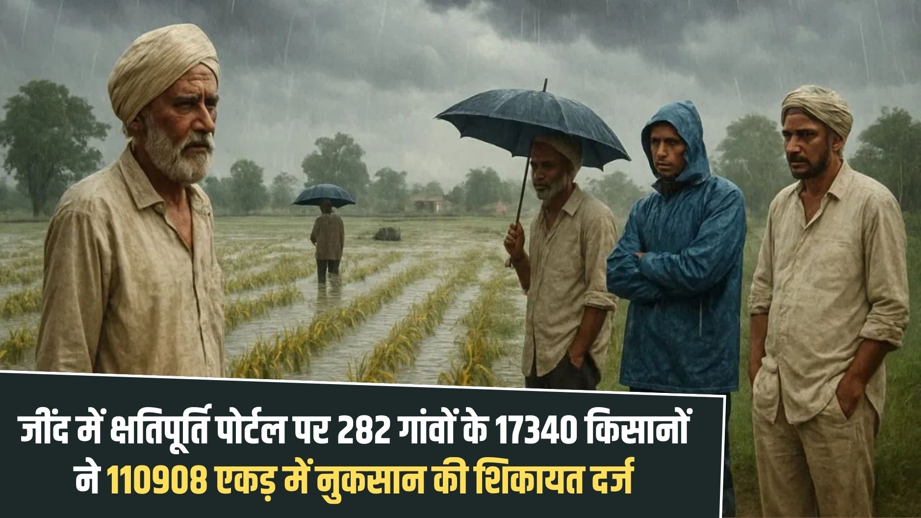 Jind Farmer News: 17340 farmers from 282 villages lodged complaints of damage to 110908 acres on the compensation portal in Jind