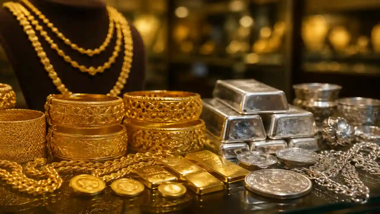 Today Gold Silver Price : सोना-चांदी के रेटों में तीसरे दिन भी गिरावट, देखें मार्केट में आज किस रेट पर बिक रहा-सोना चांदी