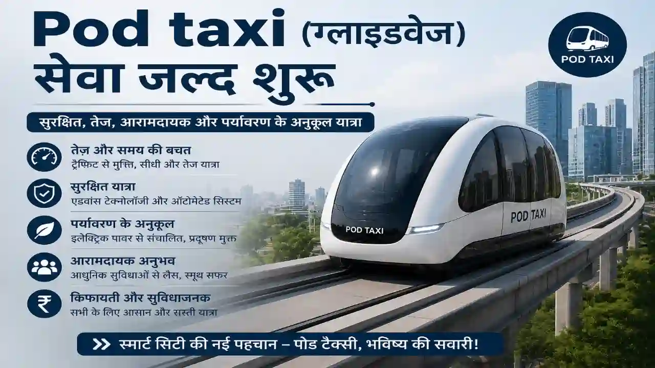 Pod taxi (ग्लाइडवेज) सेवा जल्द शुरू