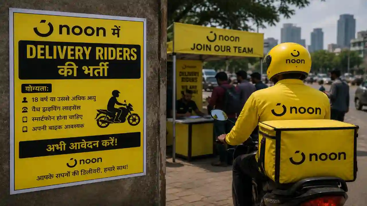 Noon में Delivery Riders की भर्ती