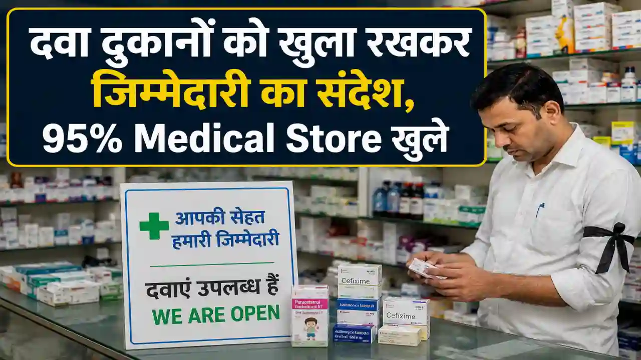 ऑनलाइन दवा बिक्री विरोध: Jaipur में 95% Medical Store खुले, जानिए बड़ा कारण