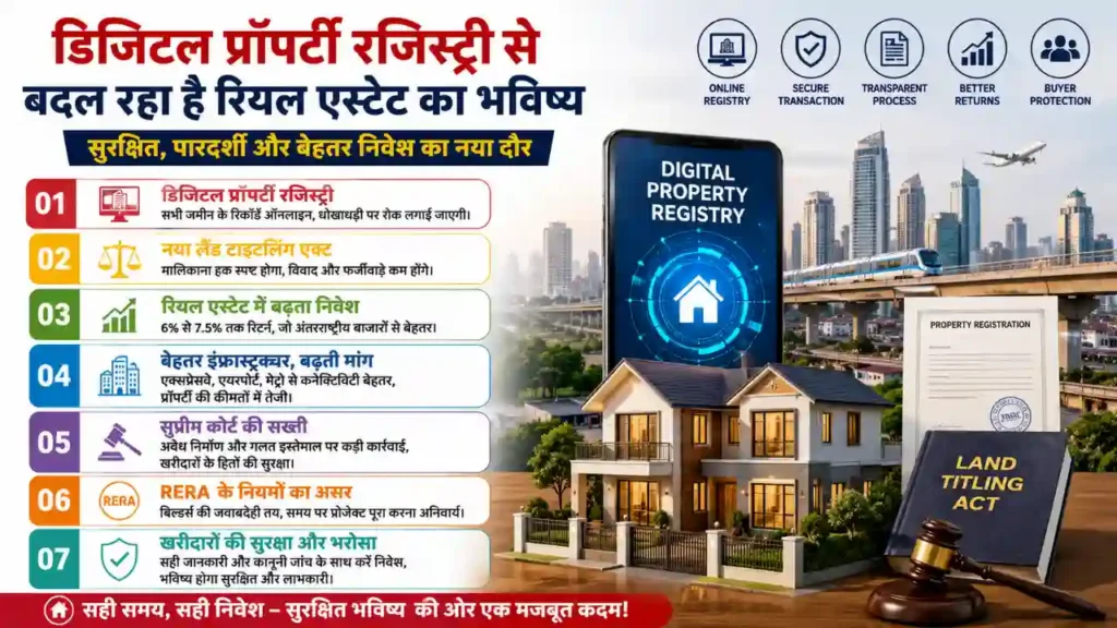 रियल एस्टेट में बढ़ रहा निवेश ( Digital Property Registry )