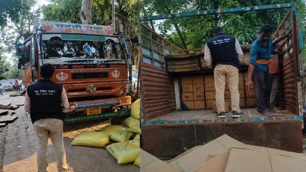 6 चक्का DCM ट्रक को रोककर ली तलाशी (foreign liquor)