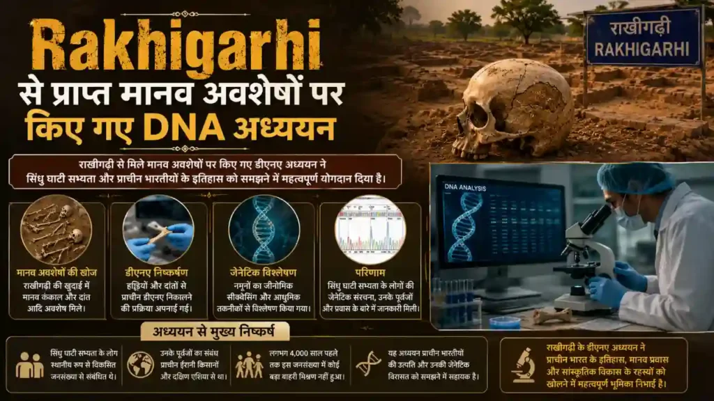 Rakhigarhi से प्राप्त मानव अवशेषों पर किए गए डीएनए अध्ययन