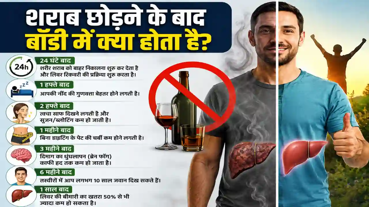 Alcohol Withdrawal Benefits: शराब छोड़ने का शरीर पर असर, 1 हफ्ते से 1 साल तक जानिए बदलाव