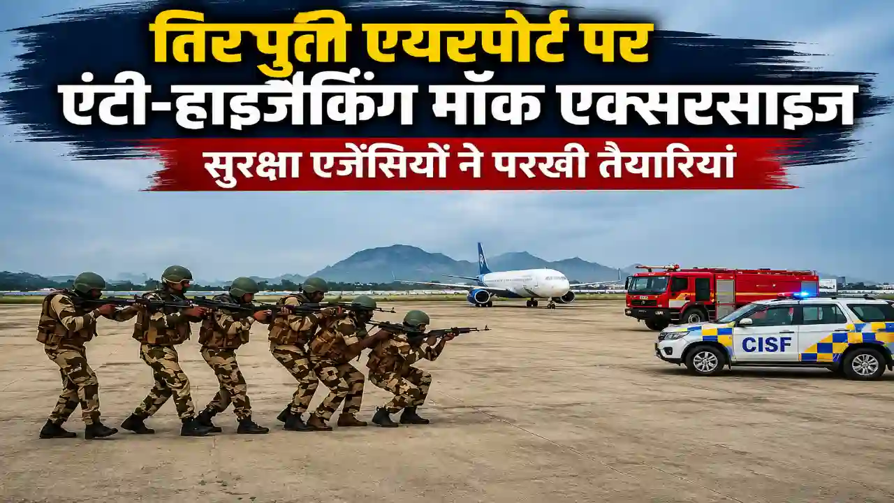 तिरुपति एयरपोर्ट पर Anti-Hijacking Mock Exercise , सुरक्षा एजेंसियों ने परखी तैयारियां