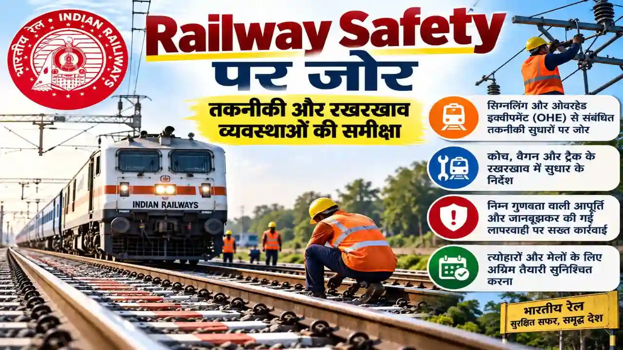 Railway Safety पर जोर, तकनीकी और रखरखाव व्यवस्थाओं की समीक्षा